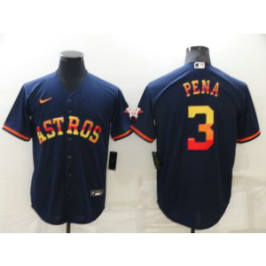 MLB Astros 3 Jeremy Pena Rainbow Nike New Cool Base Men Jersey