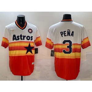 MLB Astros 3 Jeremy Pena Rianbowl Nike Cool Base Men Jersey