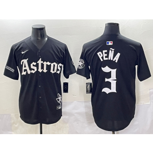 MLB Astros 3 Pena Black New Nike Cool Base Men Jersey