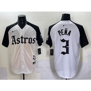 MLB Astros 3 Pena Black White Nike Cool Base Men Jersey