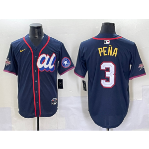 MLB Astros 3 Pena Navy American League 2025 All Star Nike Cool Base Men Jersey