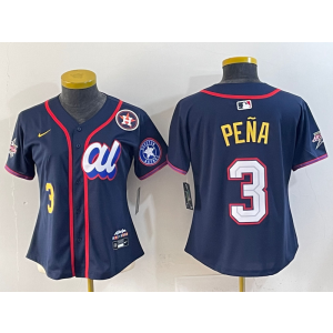 MLB Astros 3 Pena Navy American League 2025 All Star Nike Cool Base Youth Jersey