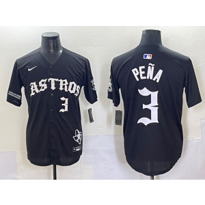 MLB Astros 3 Pena New Black Nike Cool Base Men Jersey