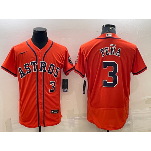 MLB Astros 3 Pena Orange Nike Flexbase Men Jersey