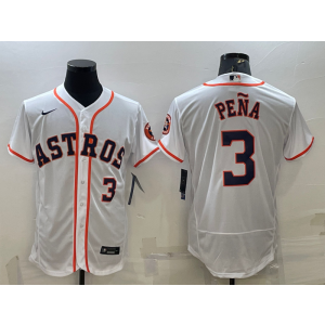 MLB Astros 3 Pena White Nike Flexbase Men Jersey