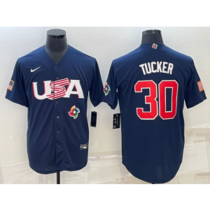 MLB Astros 30 Kyle Tucker Blue 2023 World Series Men Jersey