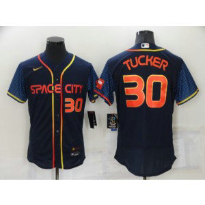 MLB Astros 30 Kyle Tucker Navy 2022 City Connect Nike Flexbase Men Jersey