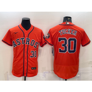 MLB Astros 30 Kyle Tucker Orange Nike Flexbase Men Jersey