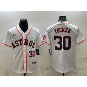 MLB Astros 30 Kyle Tucker White Nike Cool Base Men Jersey