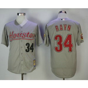 MLB Astros 34 Nolan Ryan Gray Cooperstown Collection Men Jersey