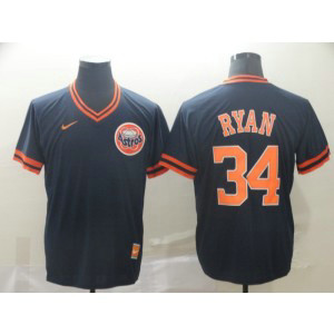 MLB Astros 34 Nolan Ryan Navy Nike Cooperstown Collection Legend V-Neck Men Jersey