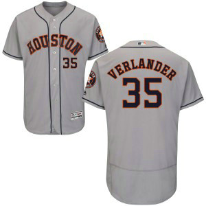 MLB Astros 35 Justin Verlander Gray Flexbase Men Jersey
