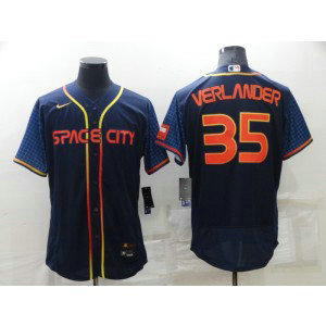 MLB Astros 35 Justin Verlander Navy 2022 City Connect Nike Flexbase Men Jerseys