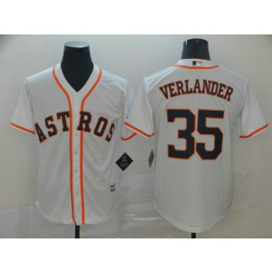 MLB Astros 35 Justin Verlander White Cool Base Men Jersey