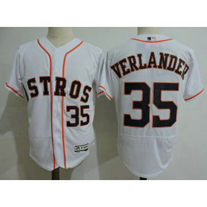 MLB Astros 35 Justin Verlander White Flexbase Men Jersey