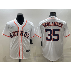 MLB Astros 35 Justin Verlander White Nike Cool Base Men Jersey
