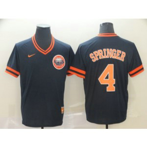 MLB Astros 4 George Springer Navy Nike Cooperstown Collection Legend V-Neck Men Jersey