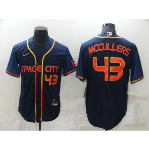 MLB Astros 43 Lance McCullers Jr. Navy 2022 City Connect Nike Cool Base Men Jersey