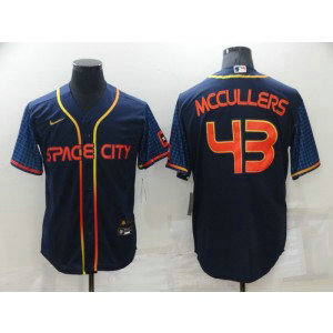 MLB Astros 43 Lance McCullers Jr. Navy 2022 City Connect Nike New Cool Base Men Jersey