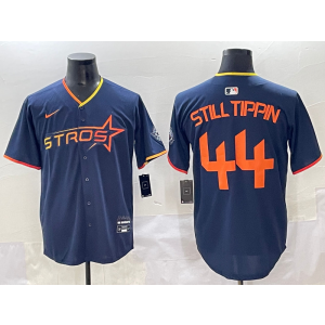 MLB Astros 44 Still Tippin Navy Nike Cool Base Men Jersey