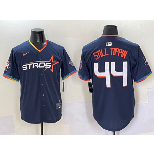 MLB Astros 44 Still Tippin Navy Nike Cool Base Men Jersey