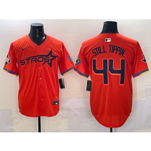 MLB Astros 44 Still Tippin Orange Nike Cool Base Men Jersey
