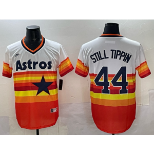 MLB Astros 44 Still Tippin Orange Nike Cool Base Men Jersey