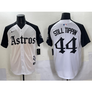 MLB Astros 44 Still Tippin White Black Nike Cool Base Men Jersey