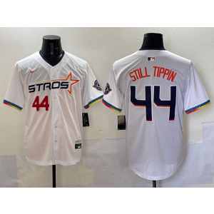 MLB Astros 44 Still Tippin White Nike Cool Base Men Jersey