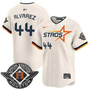 MLB Astros 44 Yordan Alvarez Cream 2025 City Connect Nike Cool Base Men Jersey