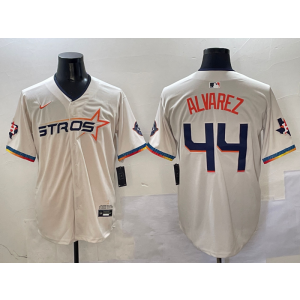 MLB Astros 44 Yordan Alvarez Cream City Nike Cool Base Men Jersey