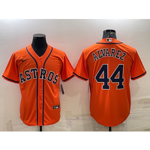 MLB Astros 44 Yordan Alvarez Orange Nike Cool Base Men Jerseys