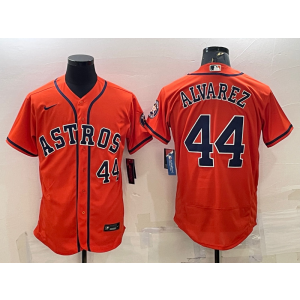MLB Astros 44 Yordan Alvarez Orange Nike Flexbase Men Jersey