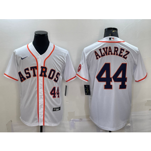 MLB Astros 44 Yordan Alvarez White Nike Cool Base Men Jersey