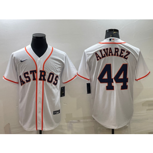 MLB Astros 44 Yordan Alvarez White Nike Cool Base Men Jerseys
