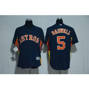 MLB Astros 5 Jeff Bagwell Navy Cool Base Men Jersey