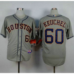 MLB Astros 60 Dallas Keuchel Grey Cool Base Men Jersey