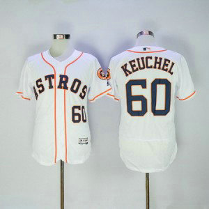 MLB Astros 60 Dallas Keuchel White 2016 Flexbase Men Jersey