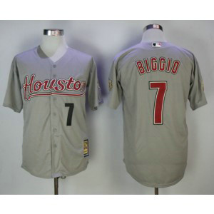 MLB Astros 7 Craig Biggio Gray Cooperstown Collection Men Jersey