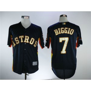 MLB Astros 7 Craig Biggio Navy 2018 Gold Program Flexbase Men Jersey