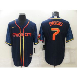 MLB Astros 7 Craig Biggio Navy 2022 City Connect Nike New Cool Base Men Jersey