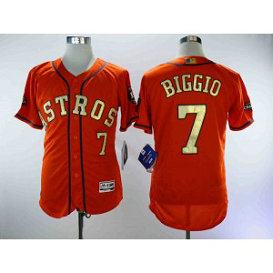 MLB Astros 7 Craig Biggio Orange 2018 Gold Program Flexbase Men Jersey