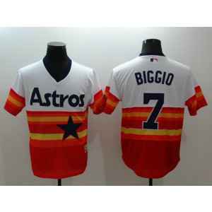 MLB Astros 7 Craig Biggio Orange Cooperstown Collection Flexbase Men Jersey