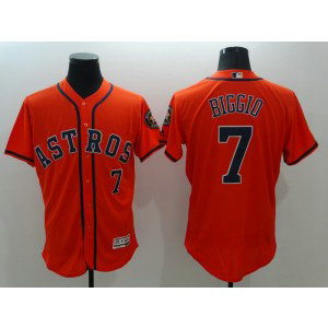 MLB Astros 7 Craig Biggio Orange Flexbase Men Jersey