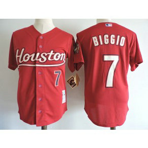 MLB Astros 7 Craig Biggio Red Cooperstown Collection Men Jersey