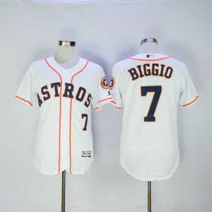 MLB Astros 7 Craig Biggio Retired White Flexbase Men Jersey
