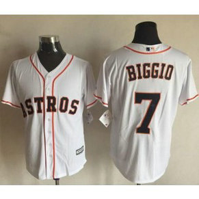MLB Astros 7 Craig Biggio White New Cool Base Men Jersey