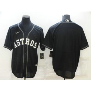 MLB Astros Black Blank Nike Cool Base Men Jersey