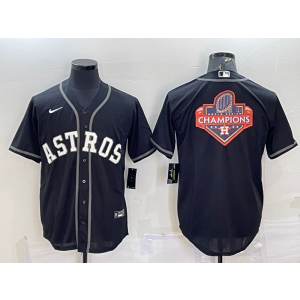 MLB Astros Blank Black Champion Nike Cool Base Men Jersey