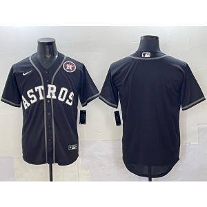 MLB Astros Blank Black Nike Cool Base Men Jersey